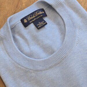 Brooks Brothers Baby Blue Supima Cotton Sweater L